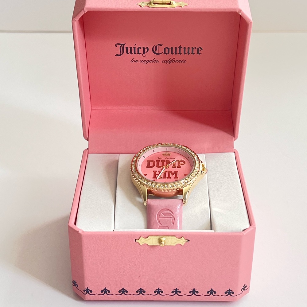 NWT Juicy Couture Pink 'Dump Him’ Watch - Picture 9 of 16